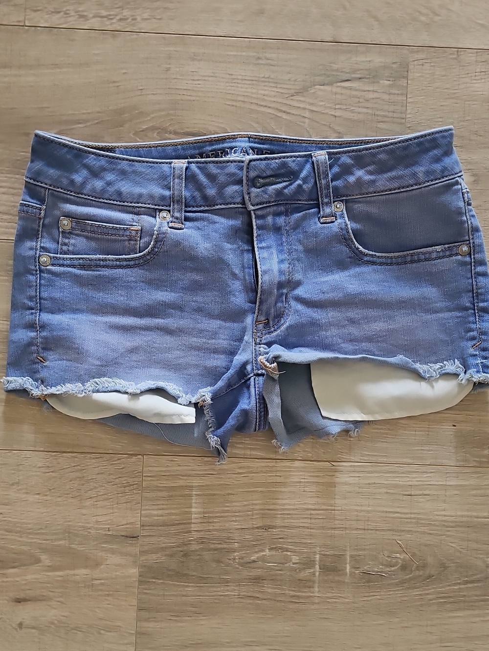 American Eagle Outfitters Light Wash Denim Cutoff Shorts